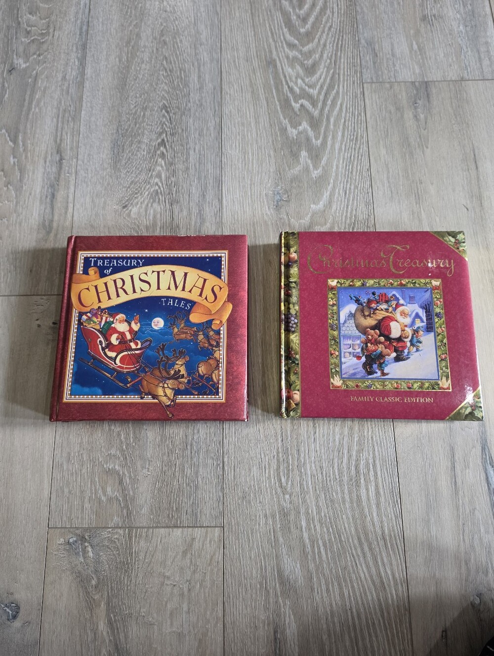 2 large golden edges christmas treasury book collections